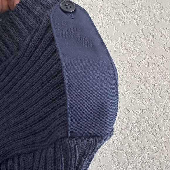 Citadel USAF 100% Virgin Wool Sweater Mens S Ribbed V-Neck Military Epaulet READ - Picture 4 of 11